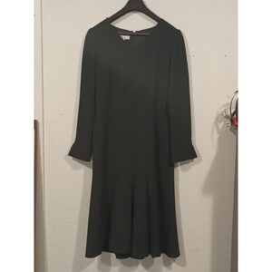 David Warren New York Flare Sleeve A-line Little Black Dress Long Sleeve Size 10